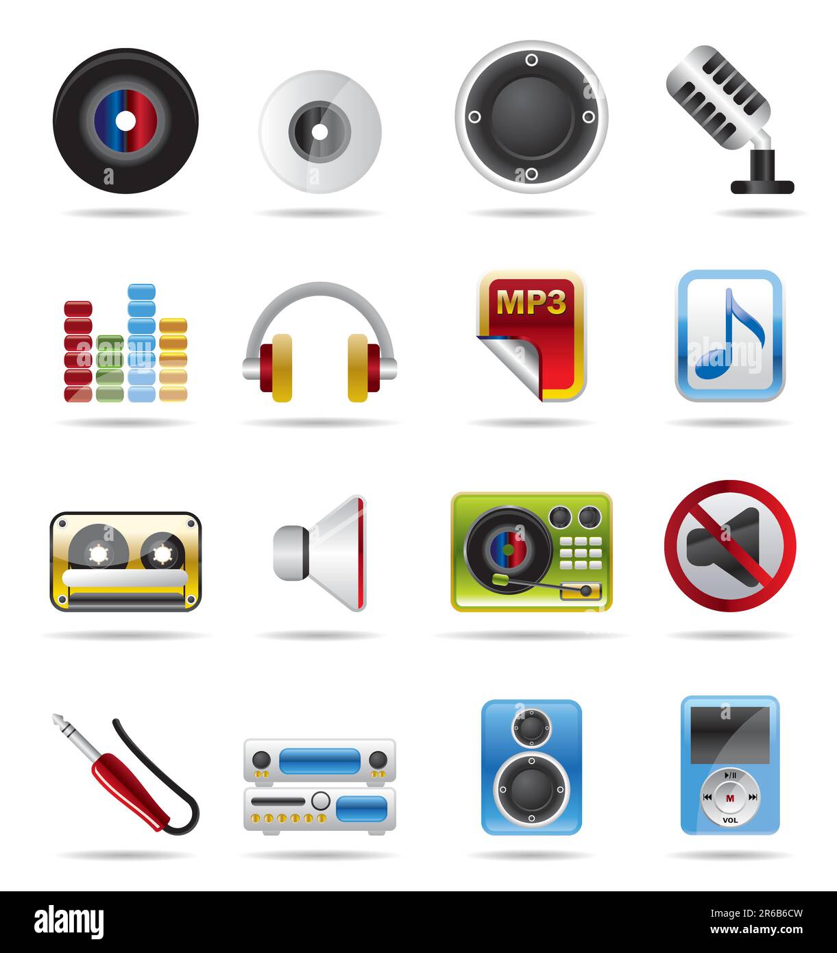Music Vector Icon Set Stock Vector