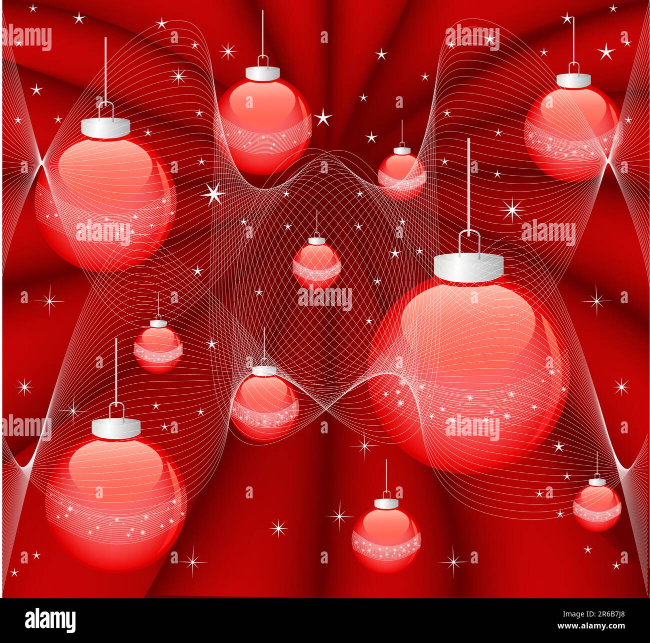 Magic red christmas background Stock Vector