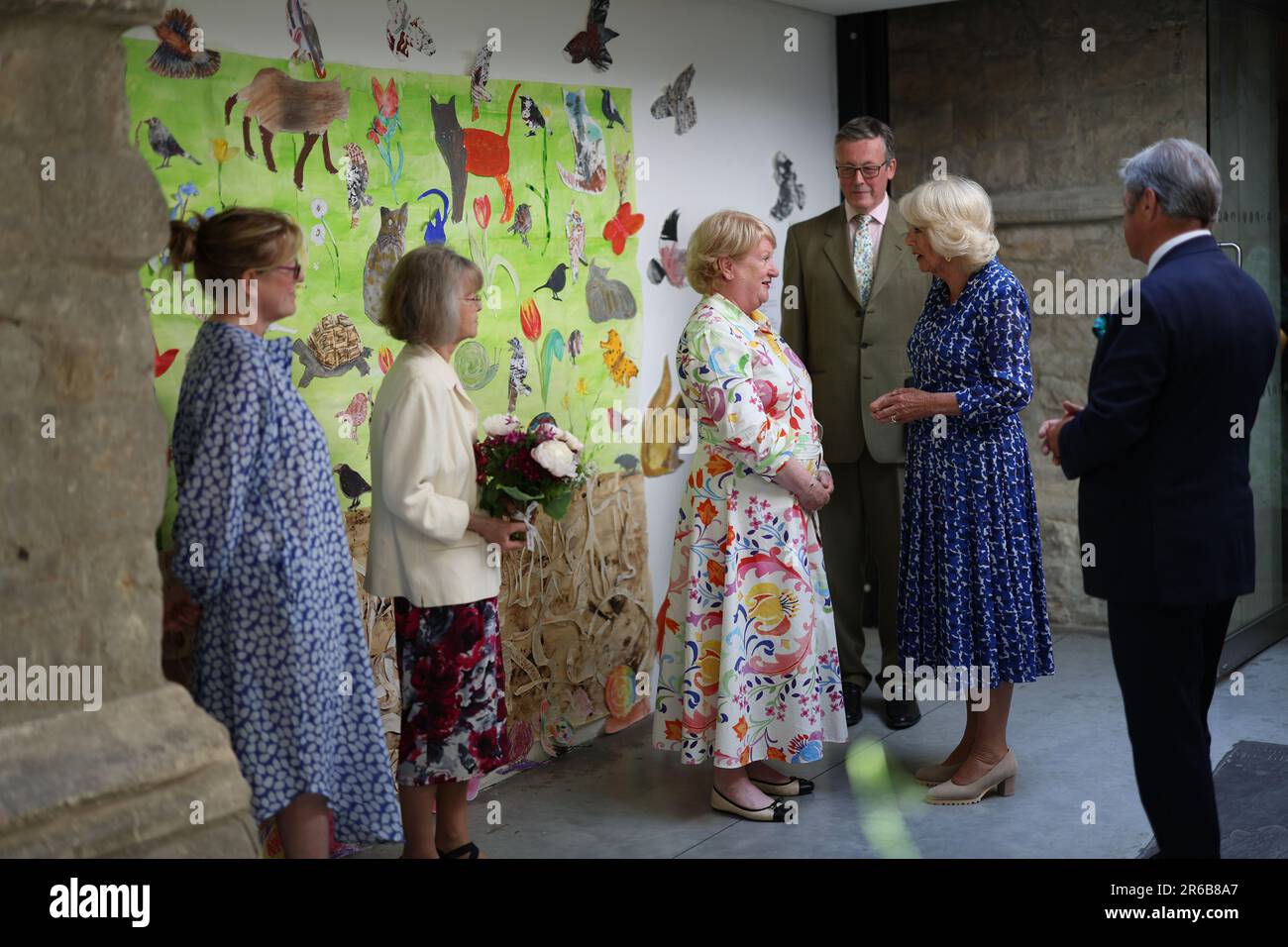 Queen Camilla during a visit to the Garden Museum in Lambeth, London ...