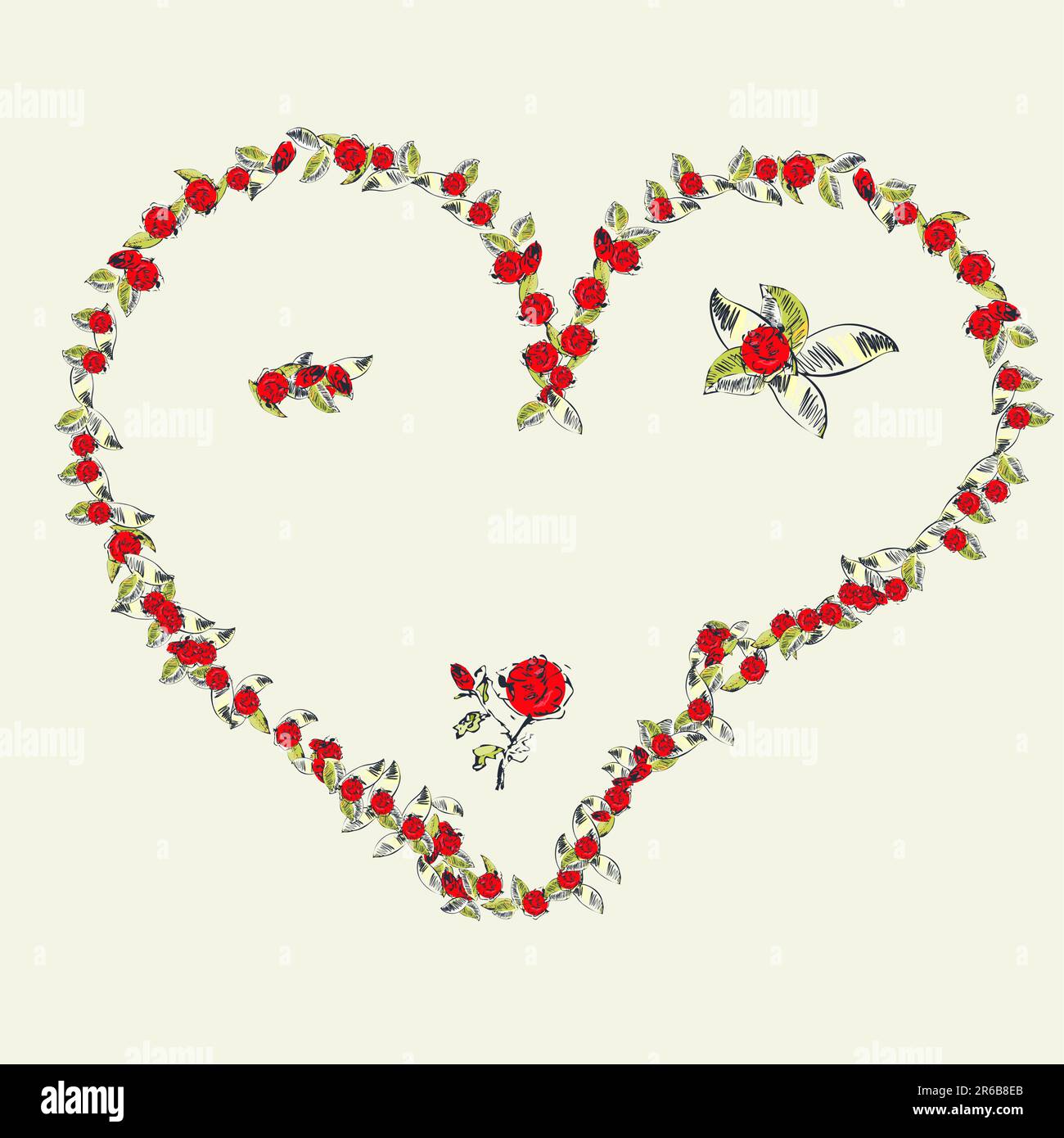 Template for card with heart Stock Vector Image Art Alamy