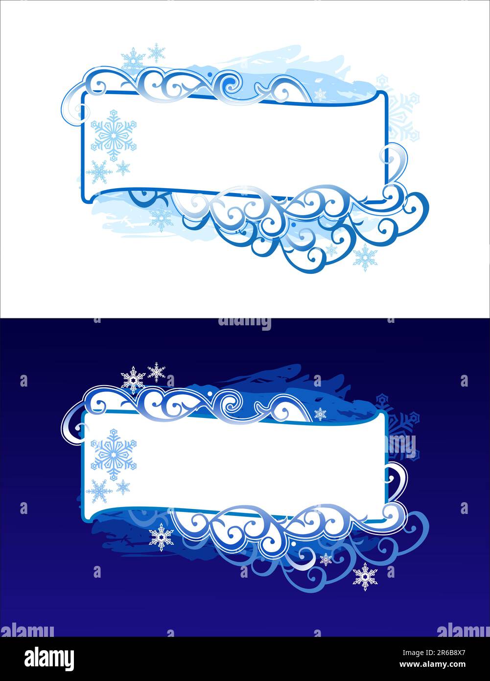 christmas banner / vector background / Two variants for use on a light or dark background Stock Vector