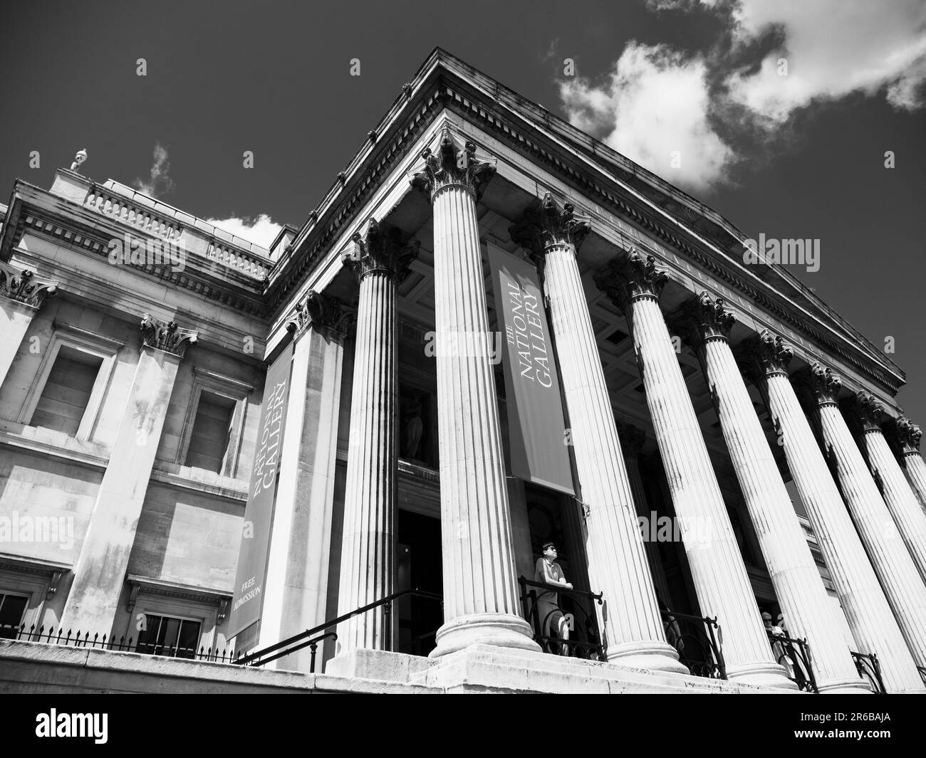 Black and White Landscape of The National Gallery Trafalgar Square