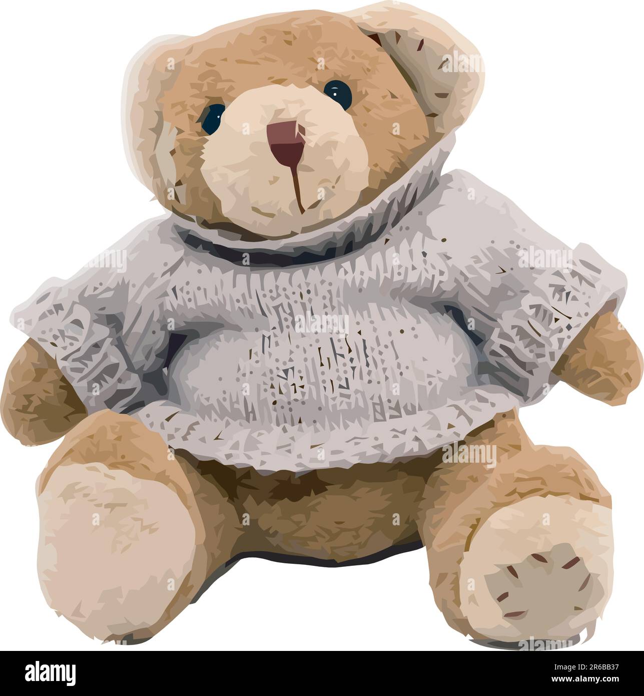 Vector teddy bear sitting on the white background Stock Vector Image ...