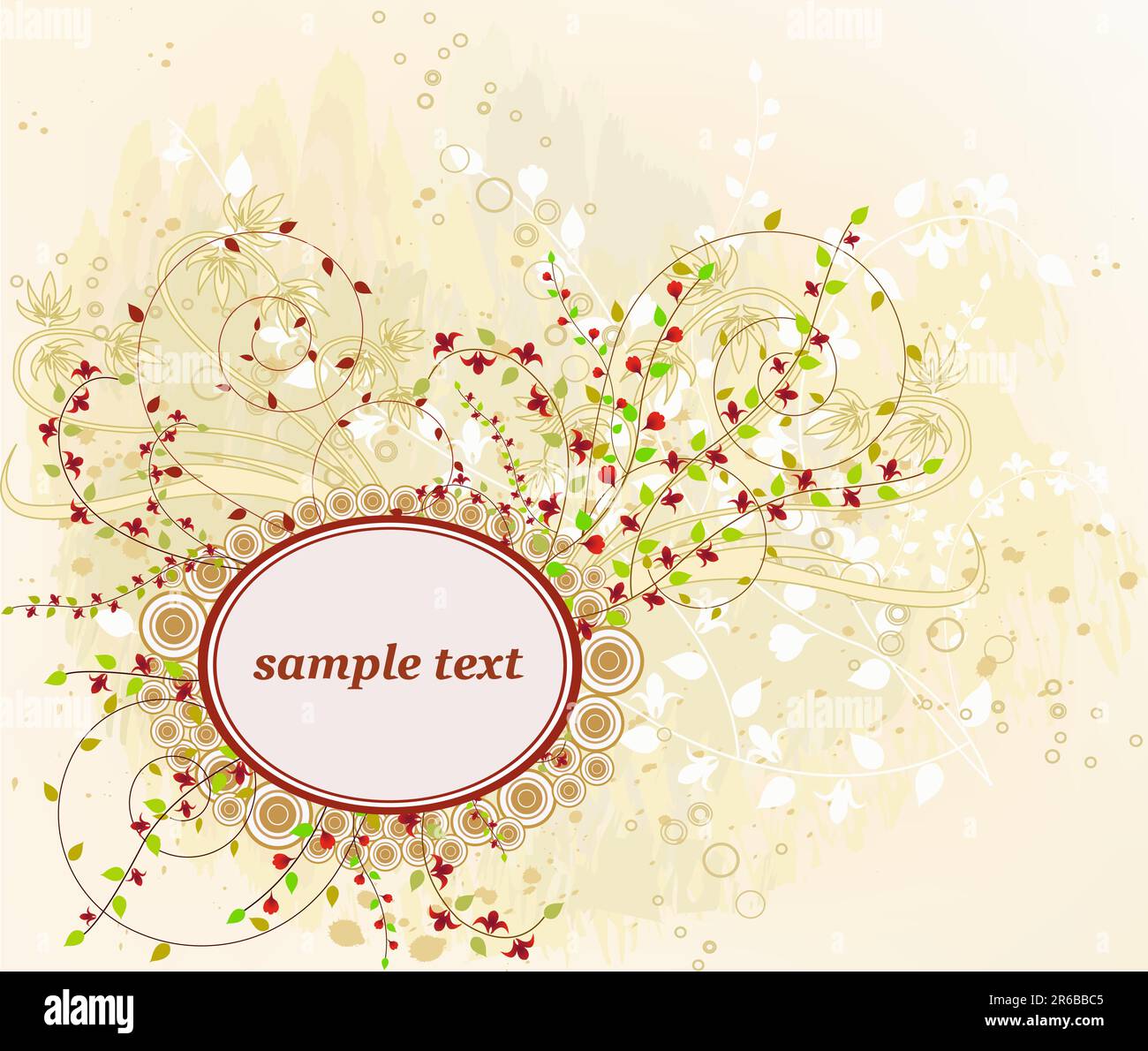 Grunge floral background vector illustration Stock Vector Image & Art ...