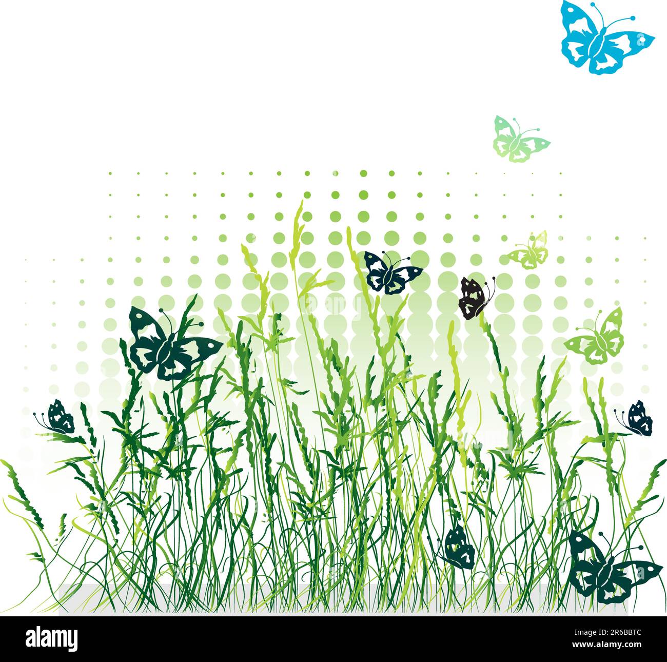Grass silhouette green, summer background Stock Vector Image & Art - Alamy