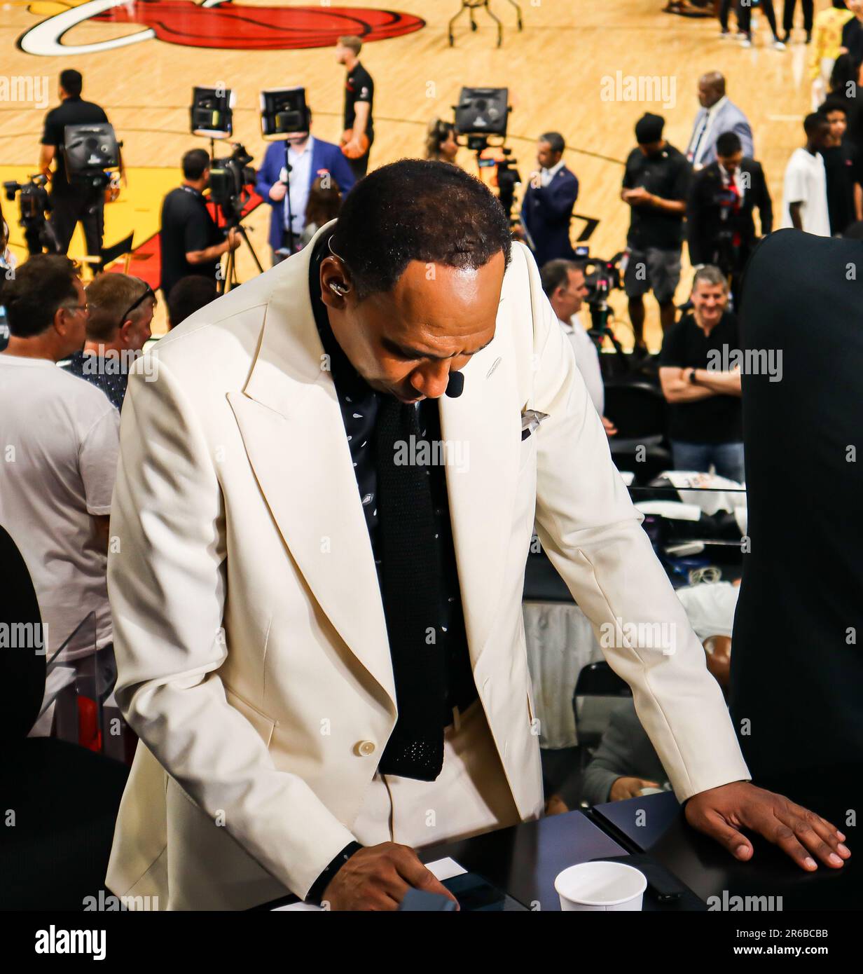 ESPN Analyst Stephen A Smith before Game 3 of NBA Finals 2023 between