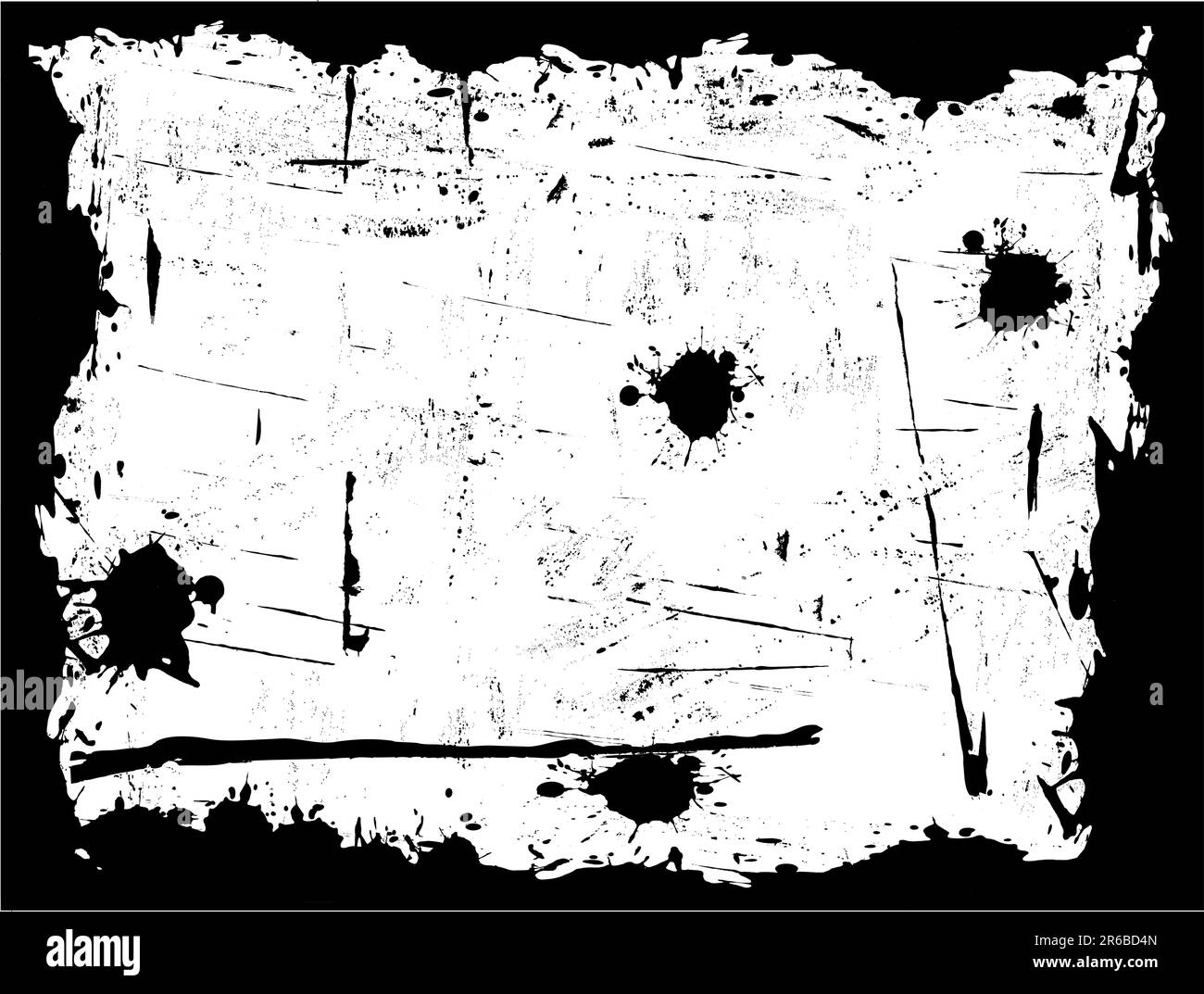 Black Grunged Border with a White background Stock Vector Image & Art