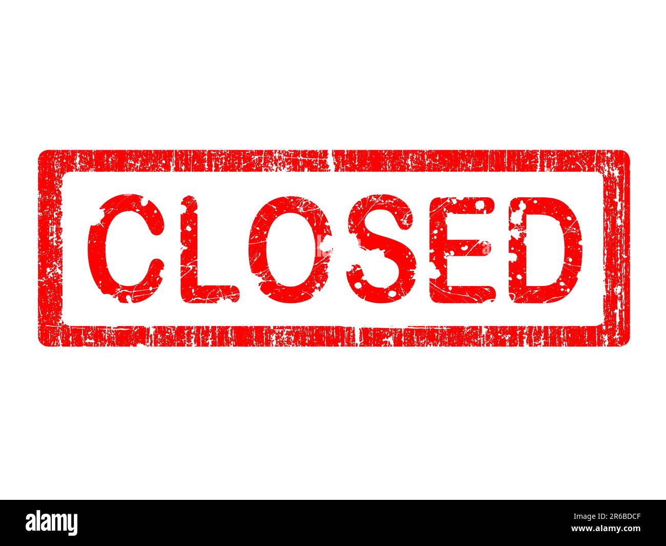 Grunge Office Stamp with the word CLOSED in a grunge splattered text