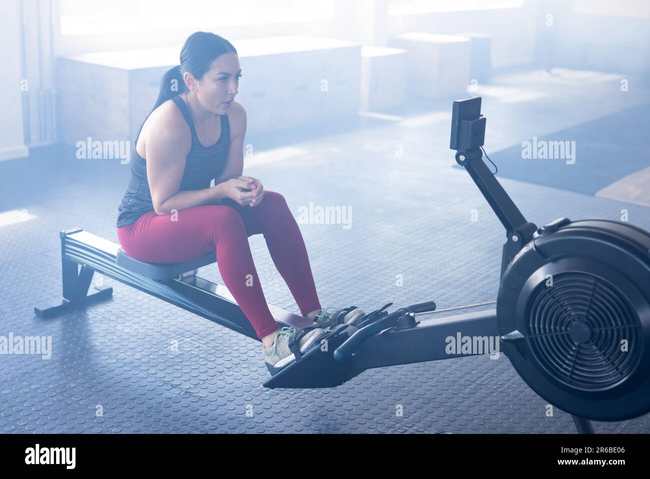 Exhausted young caucasian woman hi-res stock photography and images - Alamy