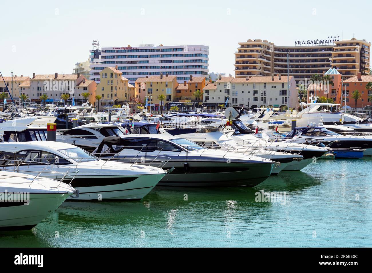 Vilamoura marina and harbour with private boats and yachts, Algarve, Portugal, Europe. Stock Photo