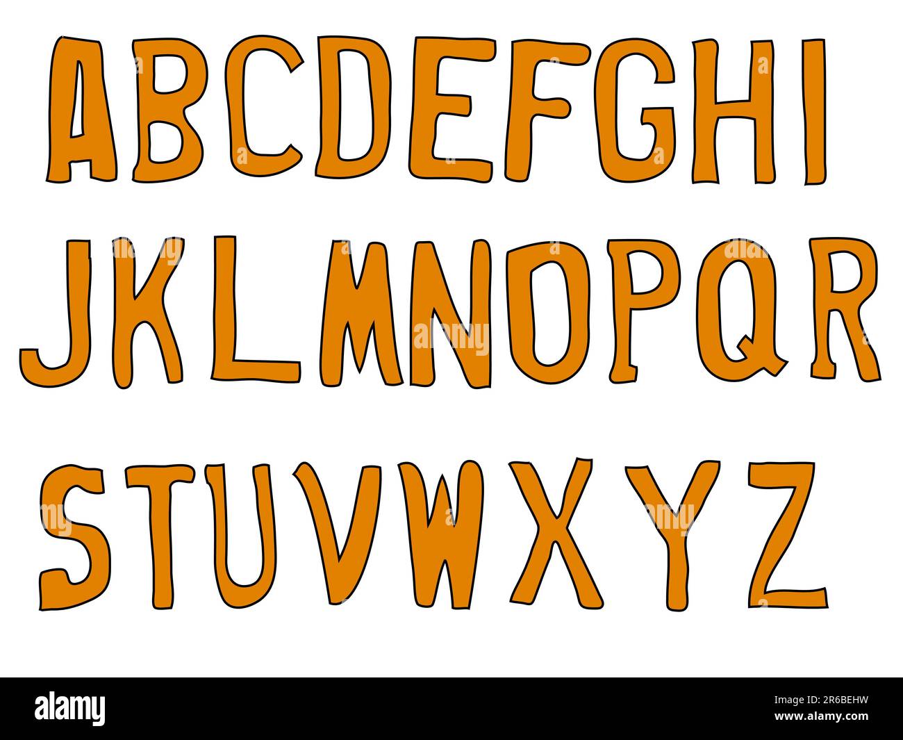 Street letters 26 Individual Vector Letters (No Open Paths Stock