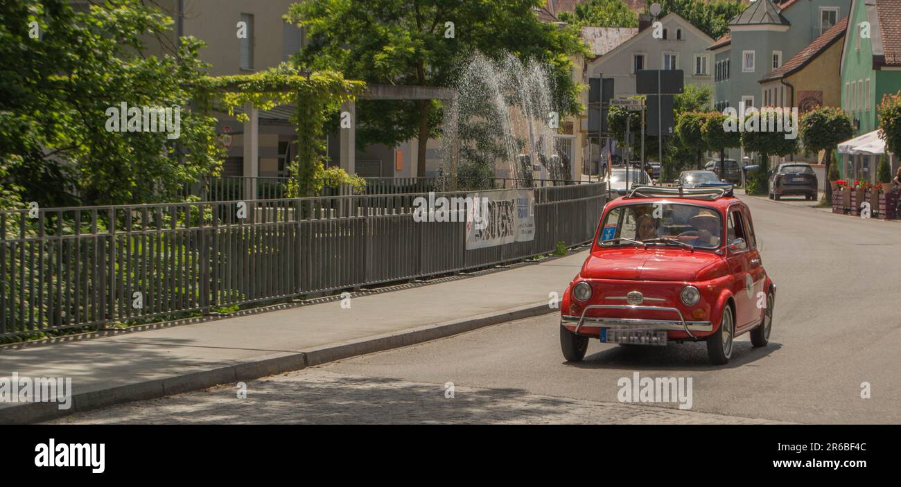 Old Fiat 500 in streets of Erding, germany Stock Photo - Alamy