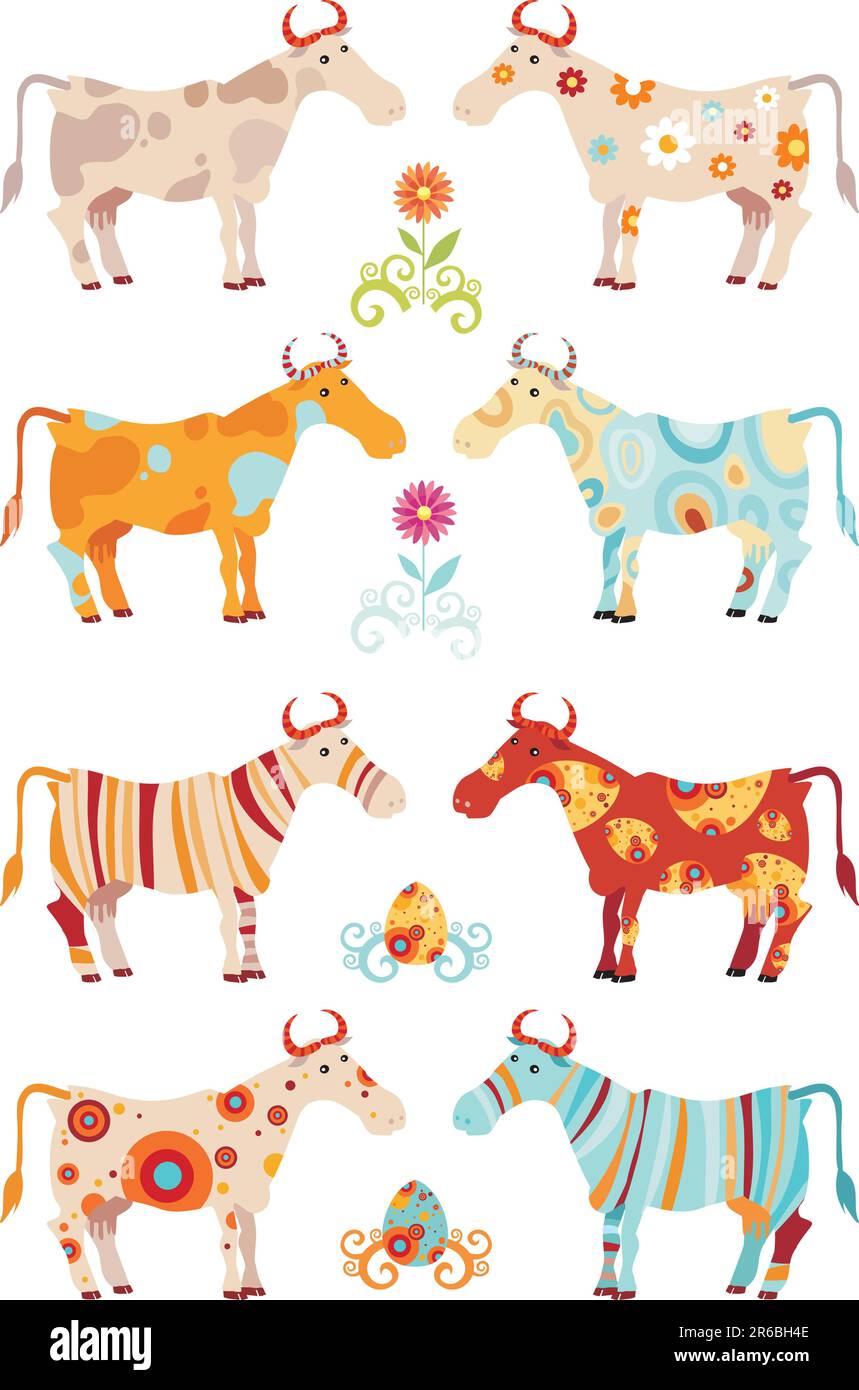 Nice cows Stock Vector Images - Alamy