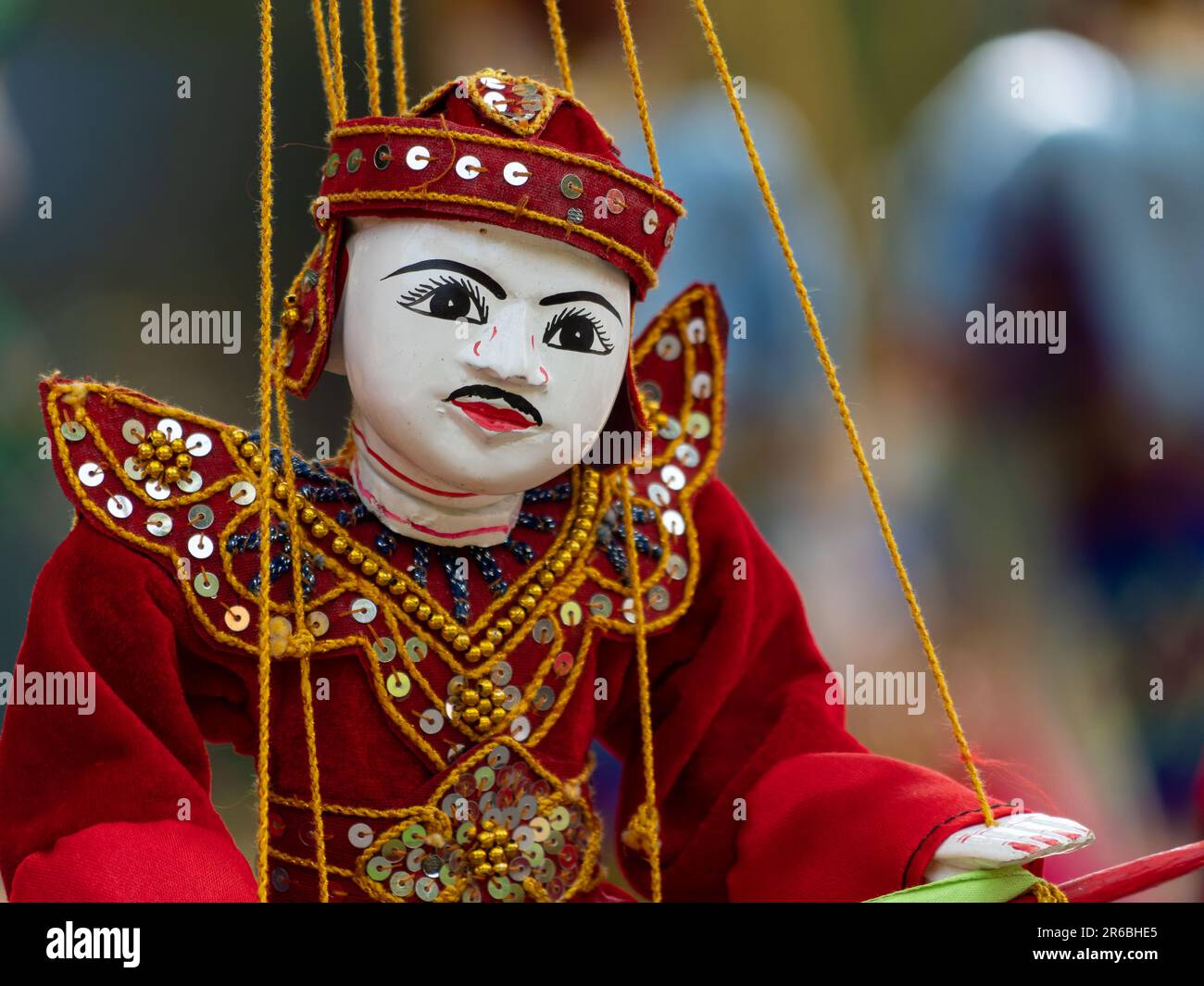 Wooden Burmese for sale at a souvenir shop in Yangon Stock Photo Alamy