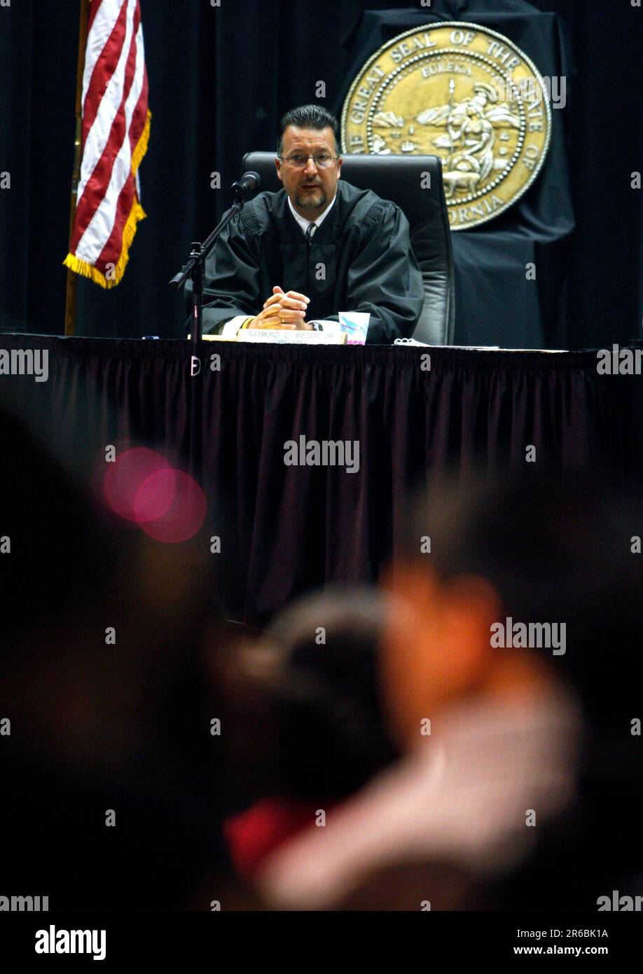 Solano County Superior Court Commissioner Raymond Wieser presides over a  drunk driving trial at Jesse Bethel High School in Vallejo, Calif., on  Thursday, April 17 2008. The Solano County Superior Court brings
