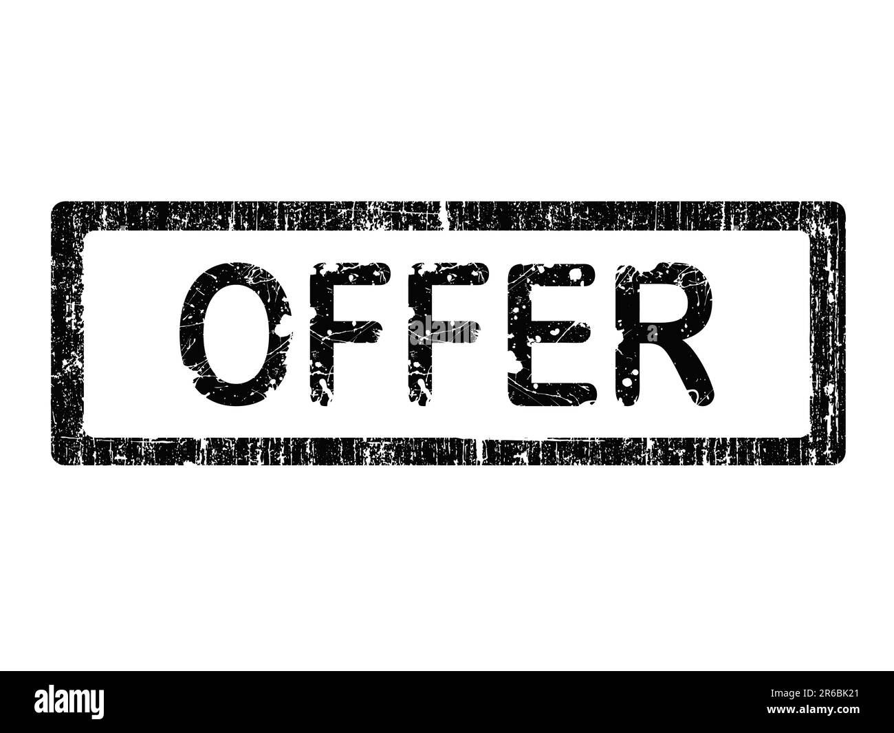 Grunge Office Stamp with the words OFFER in a grunge splattered text