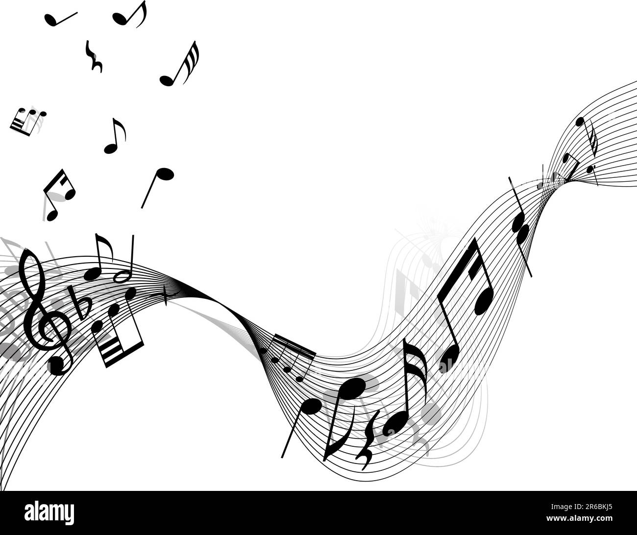 Musical notes stuff vector background for use in design Stock Vector