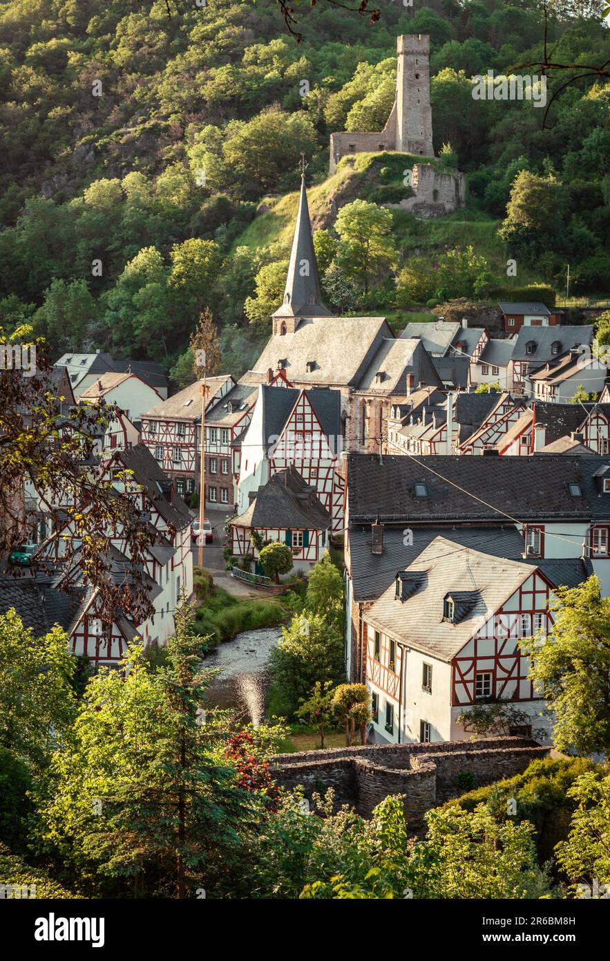 Landscape Of The Picturesque City Monreal In The Eifel Germany Stock landscape-of-the-picturesque-city-monreal-in-the-eifel-germany-stock