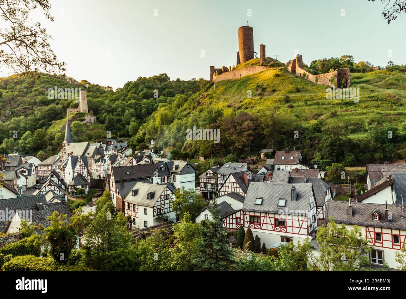 Landscape of the picturesque city Monreal in the Eifel Germany Stock Photo