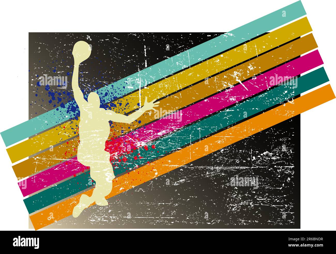 retro basketball poster vector Stock Vector Image & Art Alamy