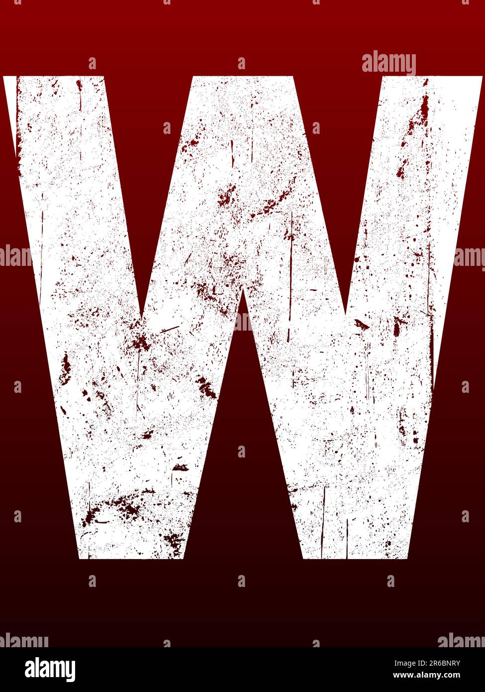 Fat Grunged Letters - W (Highly detailed grunge letter Stock Vector ...