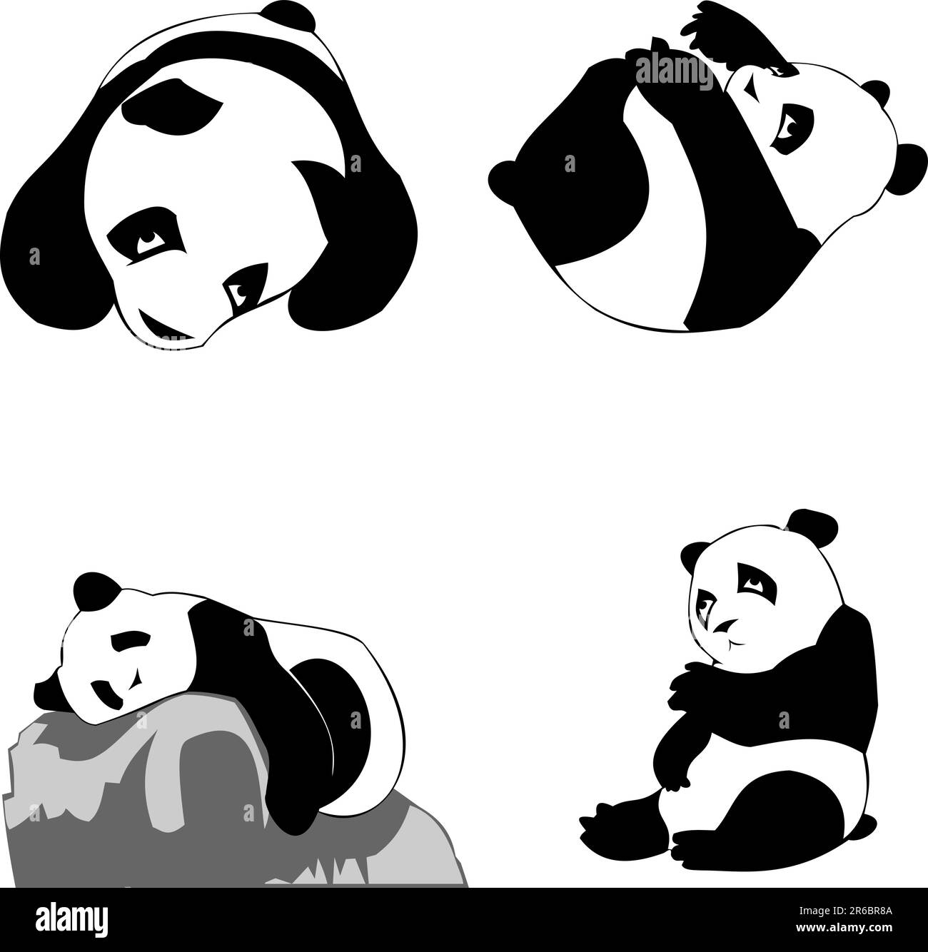 vector collection of pandas icons Stock Vector Image & Art - Alamy