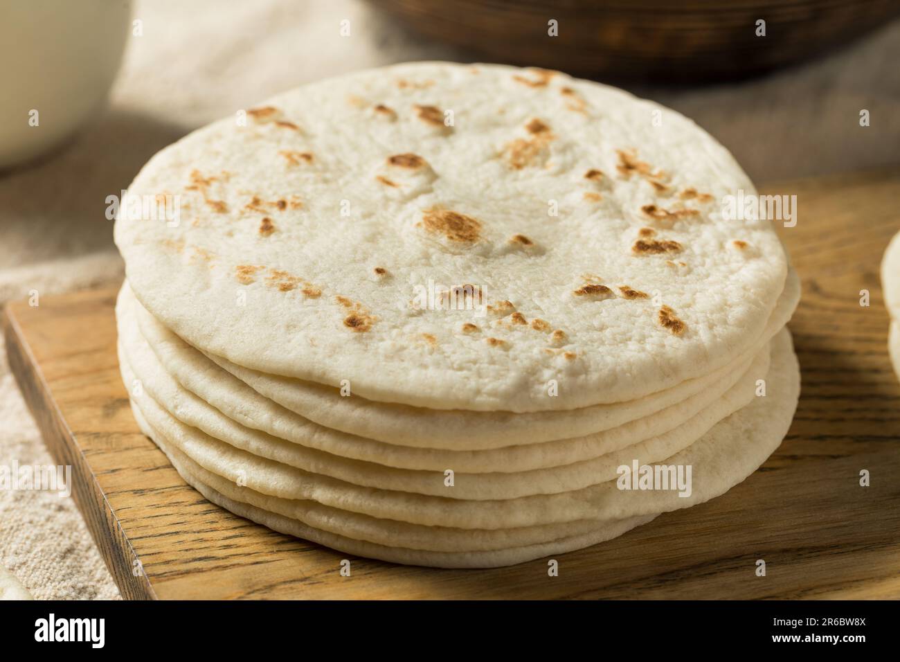 Homemade Street Taco Tortillas in a Stack Stock Photo Alamy