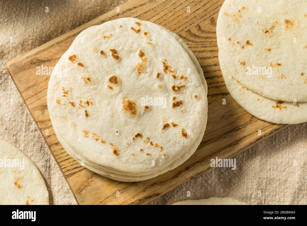 Homemade Street Taco Tortillas in a Stack Stock Photo Alamy