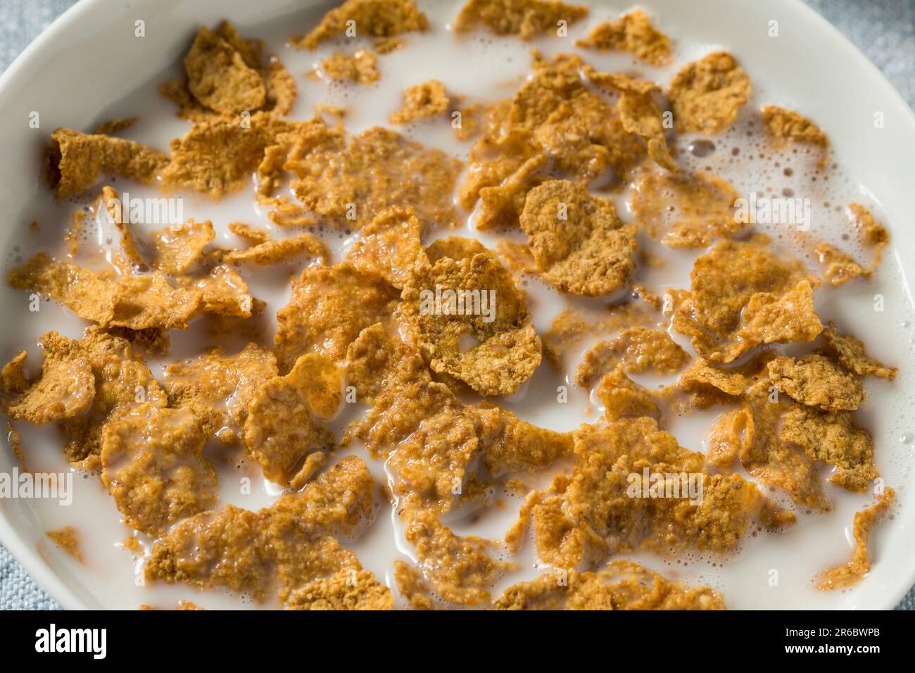 Homemade Healthy Corn Flakes with Whole Milk Stock Photo - Alamy