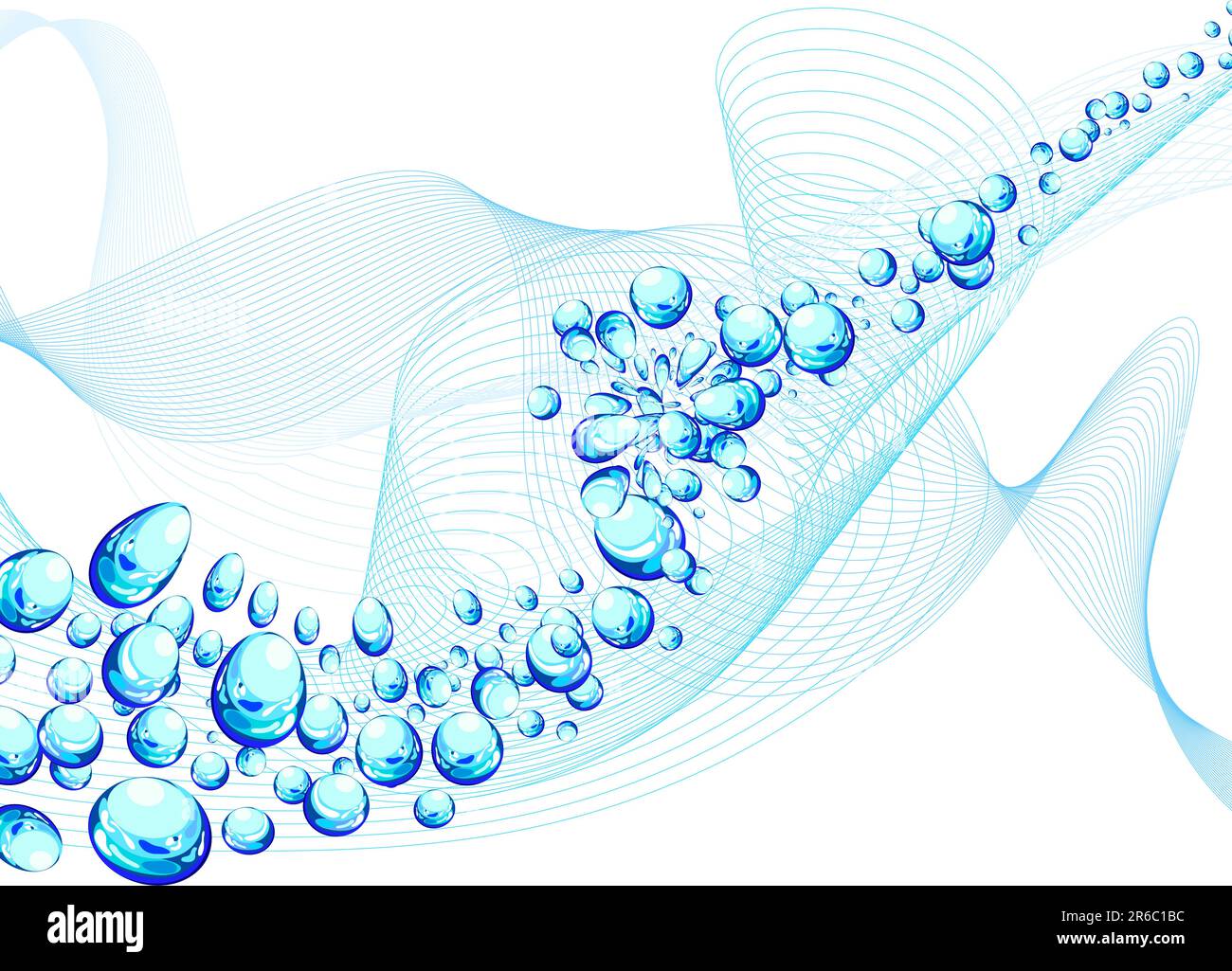 Abstract water vector background with bubbles of air Stock Vector Image ...