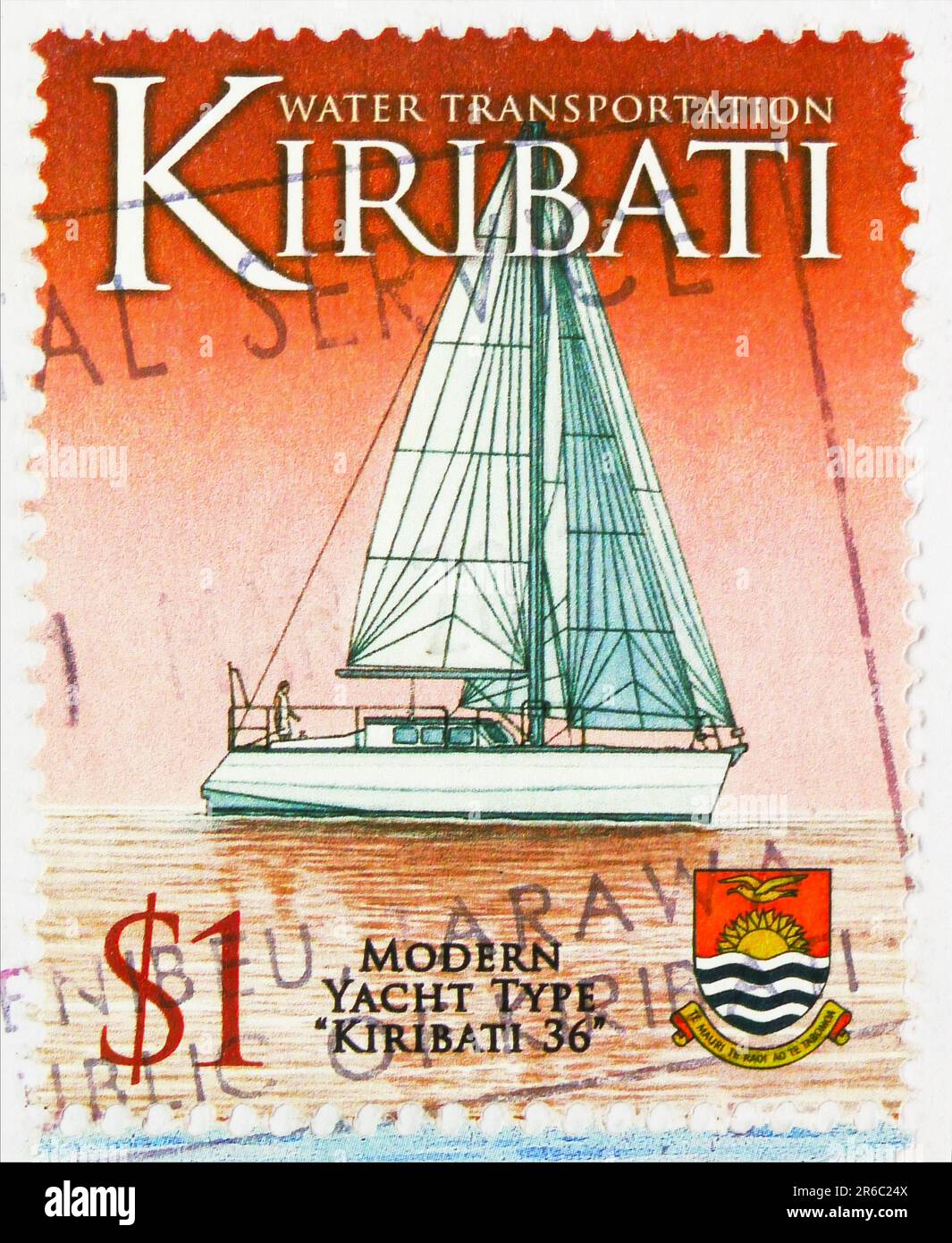 MOSCOW, RUSSIA - JUNE 3 2023: Postage stamp printed in Kiribati shows