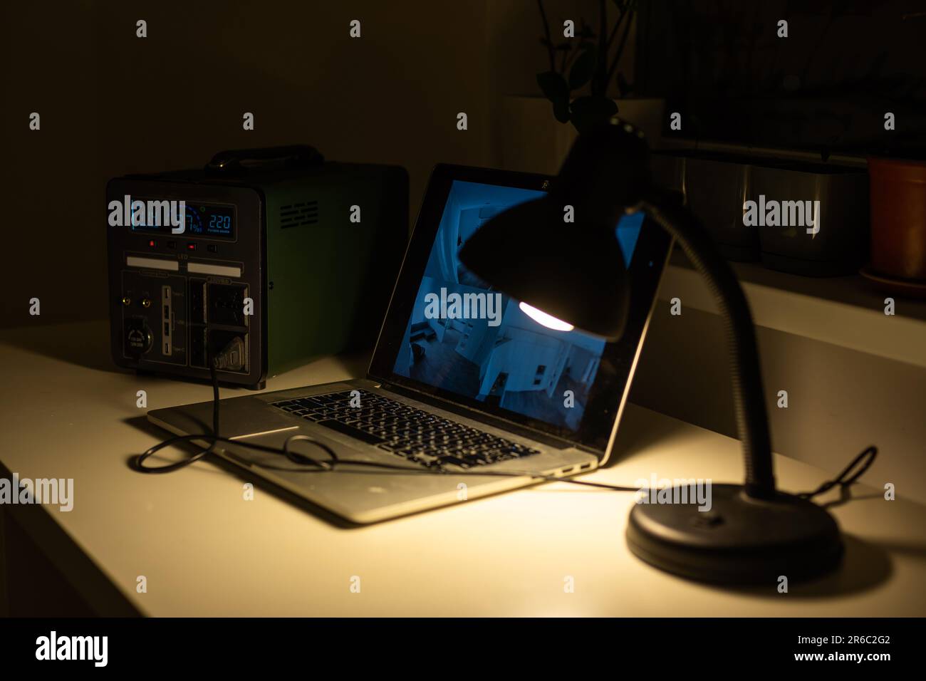 portable charging station charges gadgets Stock Photo