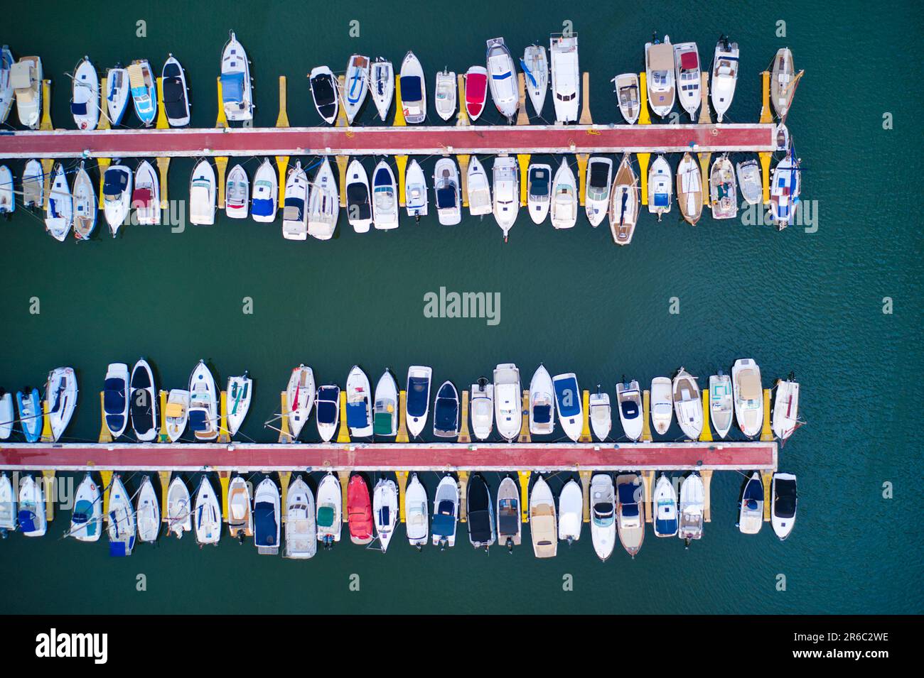 Siges, Spain drone footage Stock Photo