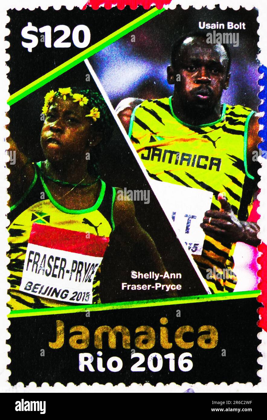 MOSCOW, RUSSIA JUNE 3 2023 Postage stamp printed in Jamaica shows