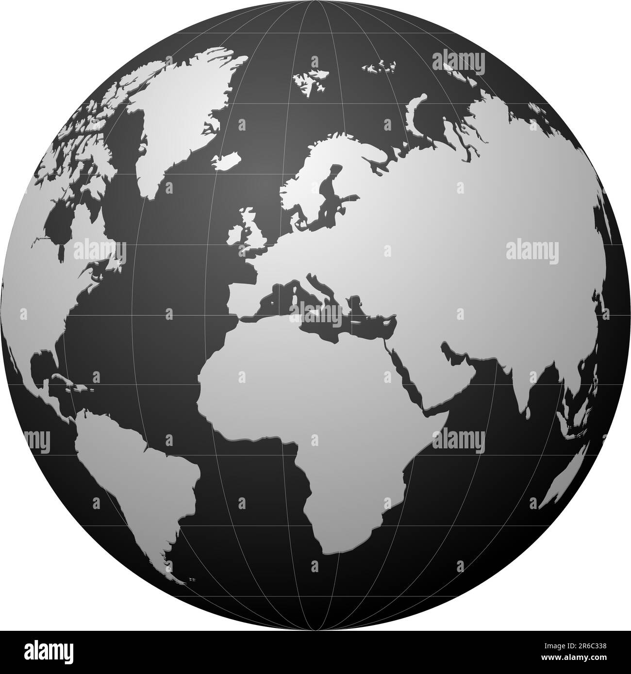 vector globe isolated on white background Stock Vector