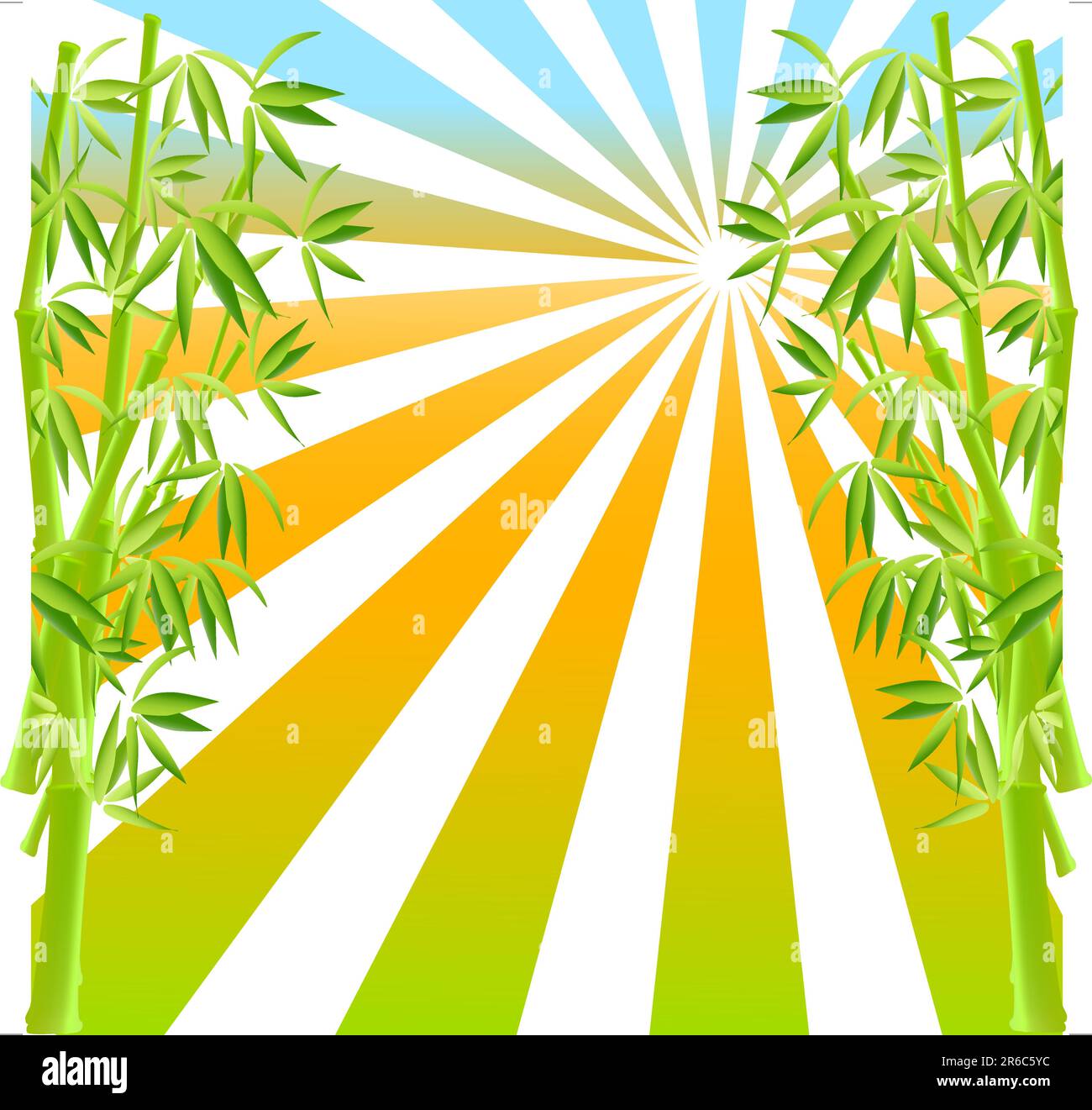 vector illustration of bamboo on sunny background Stock Vector Image ...