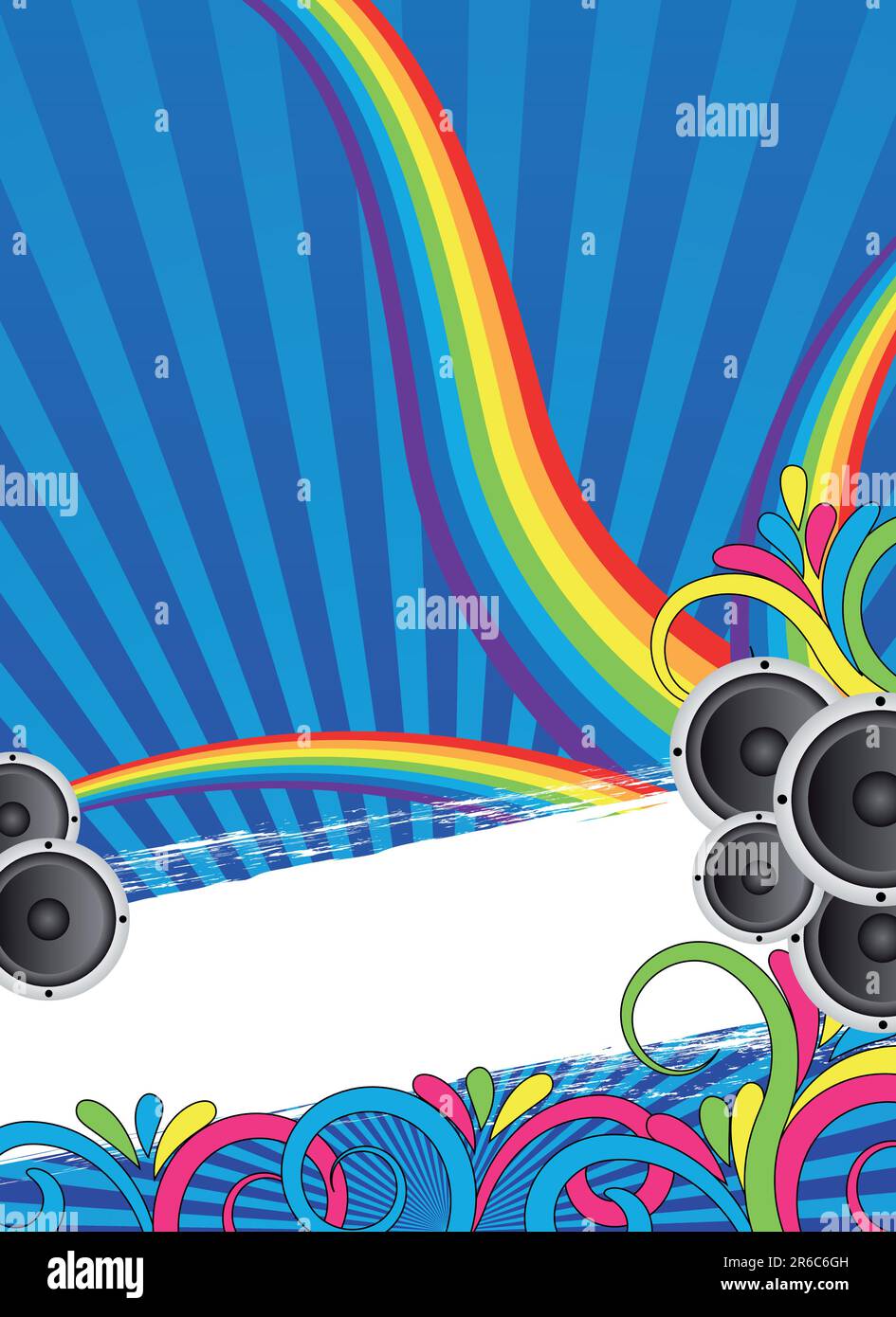 colourful text bar with loudspeakers Stock Vector Image & Art Alamy