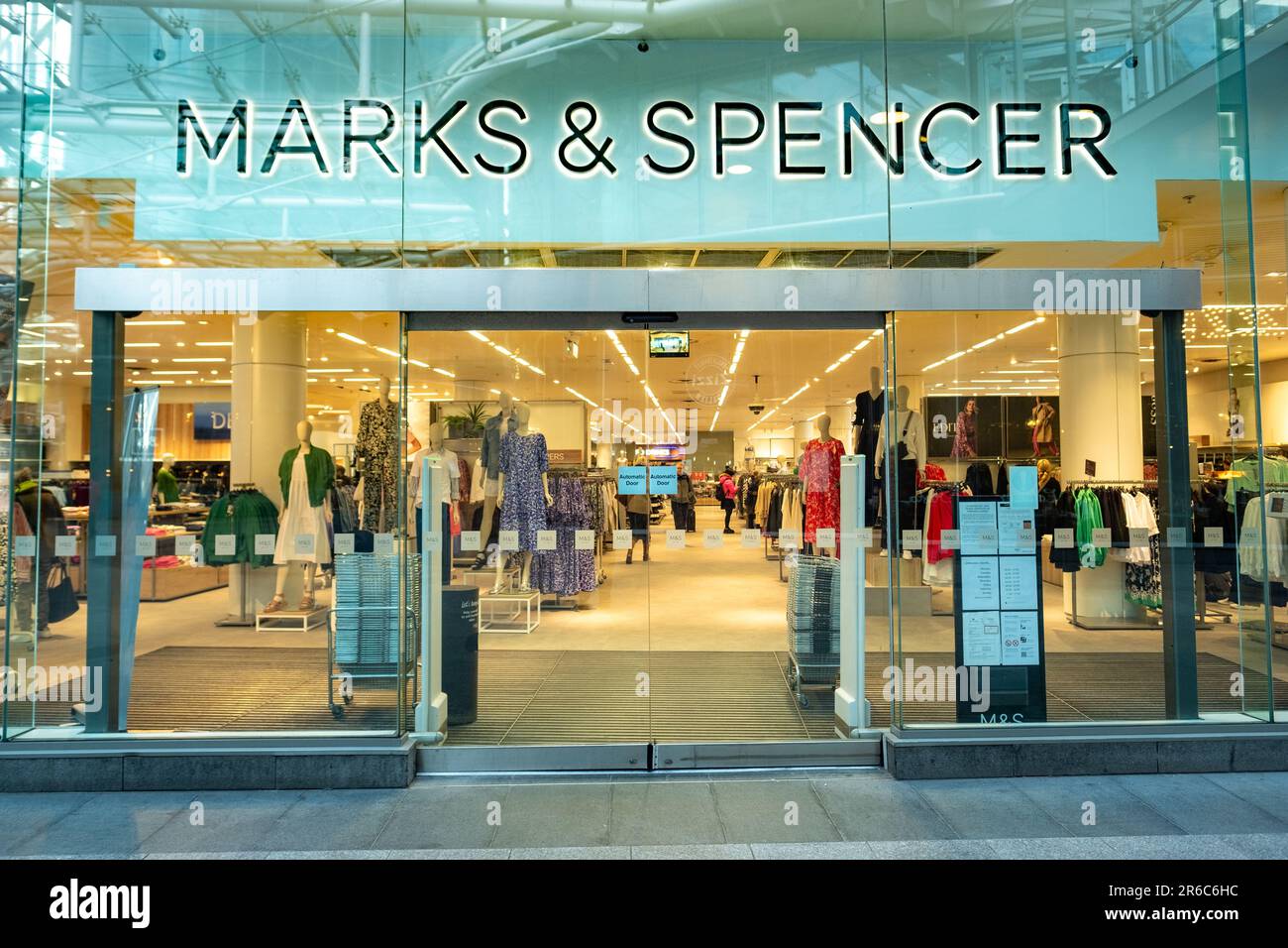 LONDON- MARCH 21, 2023: Marks & Spencer store in Cardinal Place, Victoria London Stock Photo