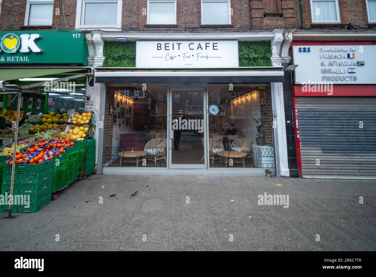 London- March 2023: High street shop in Golders Green, an area of North London with a large Jewish population Stock Photo