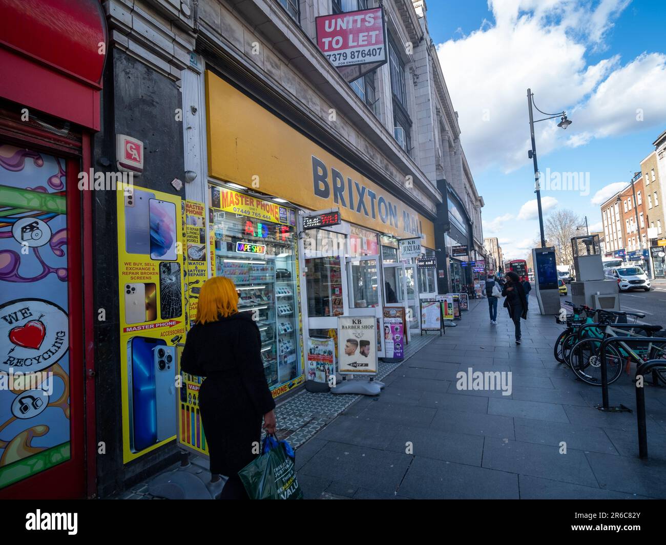 LONDON, Brixton- MARCH 2023: Brixton Road street scene,  vibrant area of south London. Stock Photo