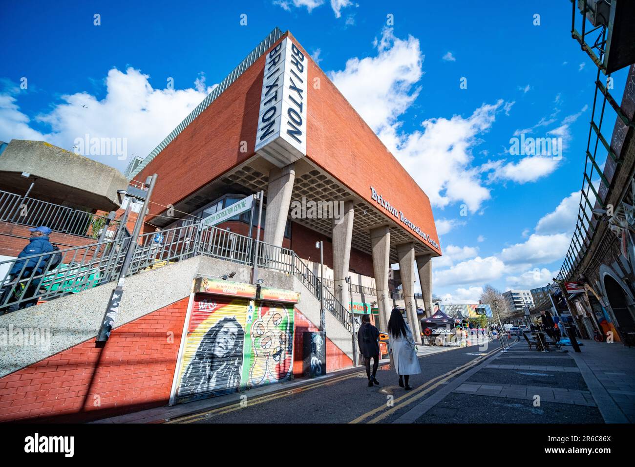LONDON, MARCH 2023: Brixton Recreation Centre. A multi use sports facility at the heart of Brixton. Stock Photo