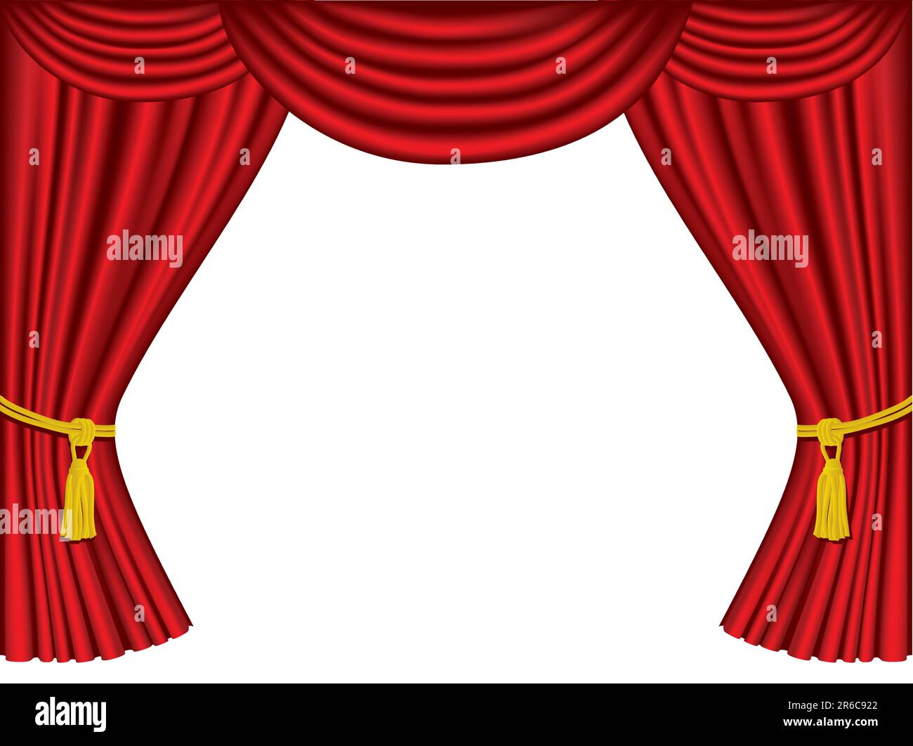 Theatre curtains with copy space.  Please check my portfolio for more theatre illustrations. Stock Vector