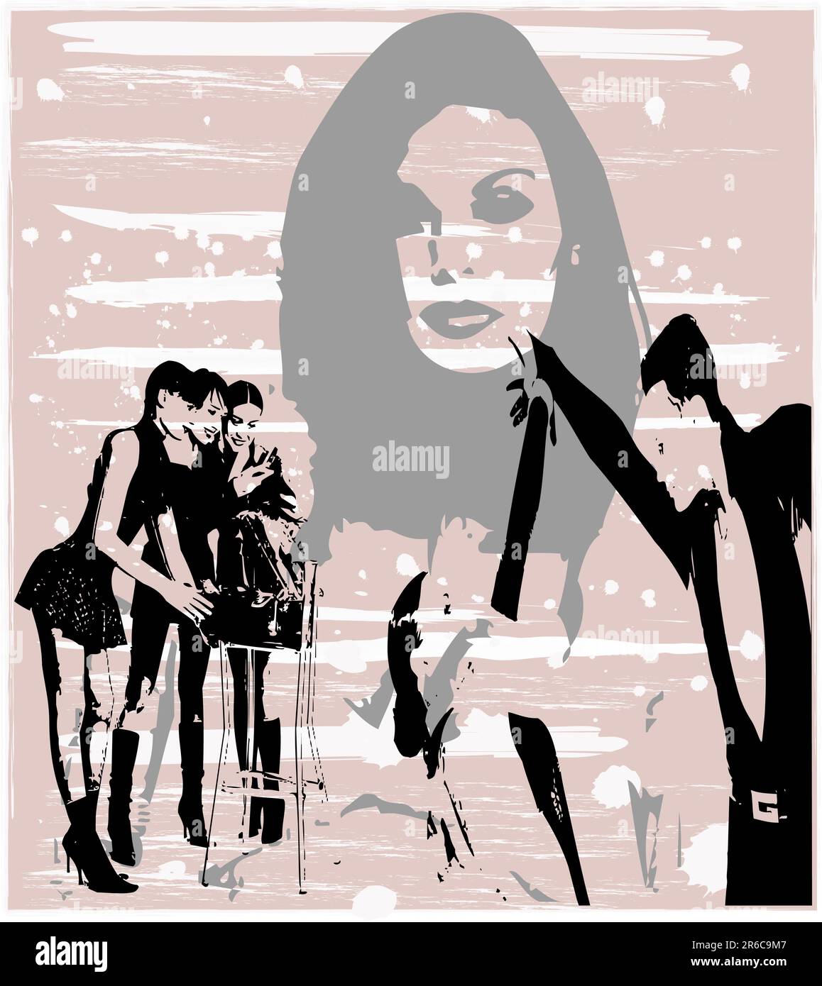 Vector silhouettes man and women, illustration Stock Vector Image & Art ...