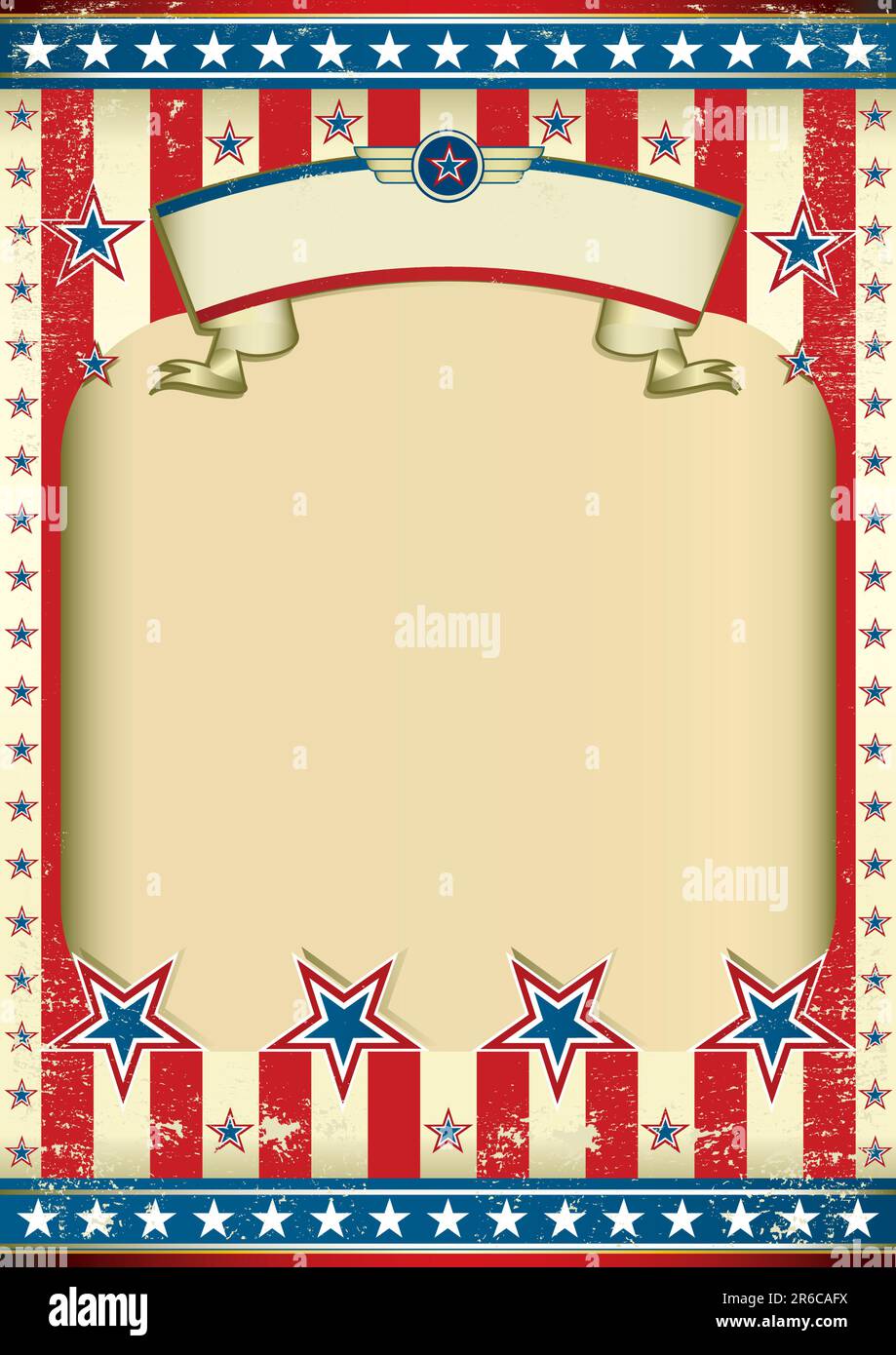 American poster for the independance day. Stock Vector