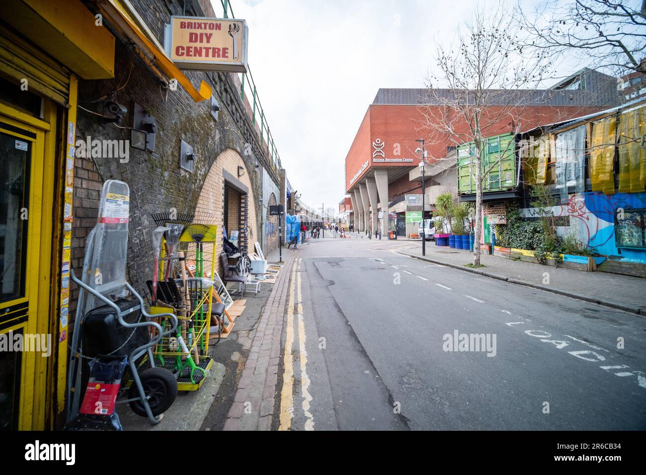 LONDON, MARCH 2023: Brixton Station Road in central Brixton, south west London Stock Photo