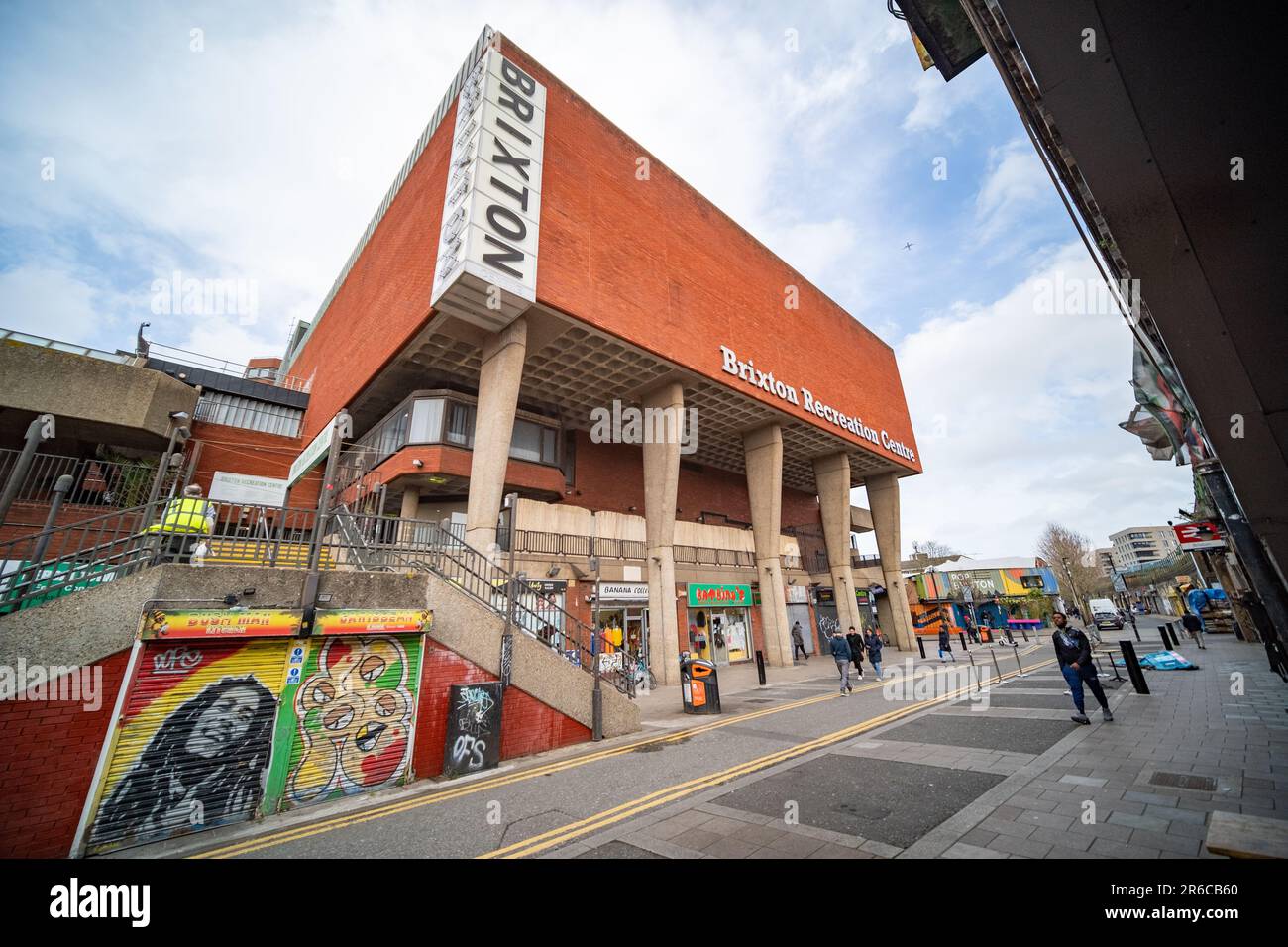 LONDON, MARCH 2023: Brixton Recreation Centre. A multi use sports facility at the heart of Brixton. Stock Photo