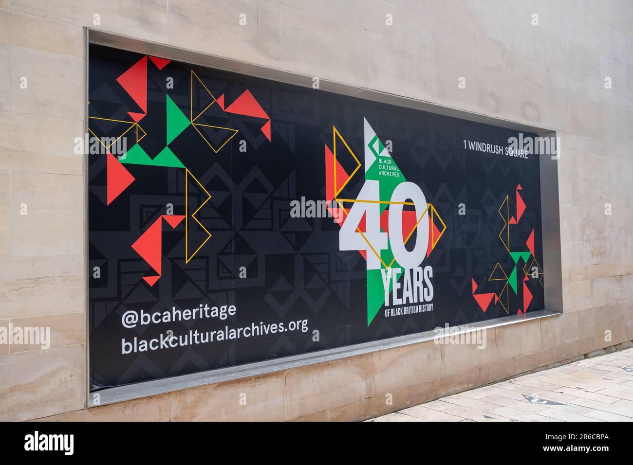 Brixton, London- March 2023: Black Cultural Archives centre in Windrush Square Stock Photo