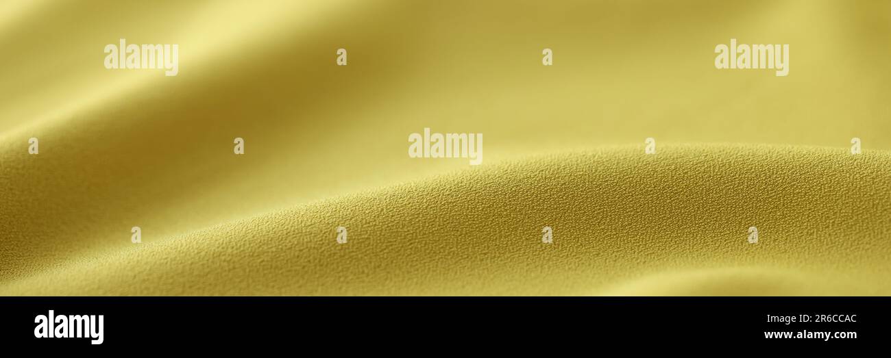 Olive wavy fabric textured background, cloth texture backdrop Stock Photo
