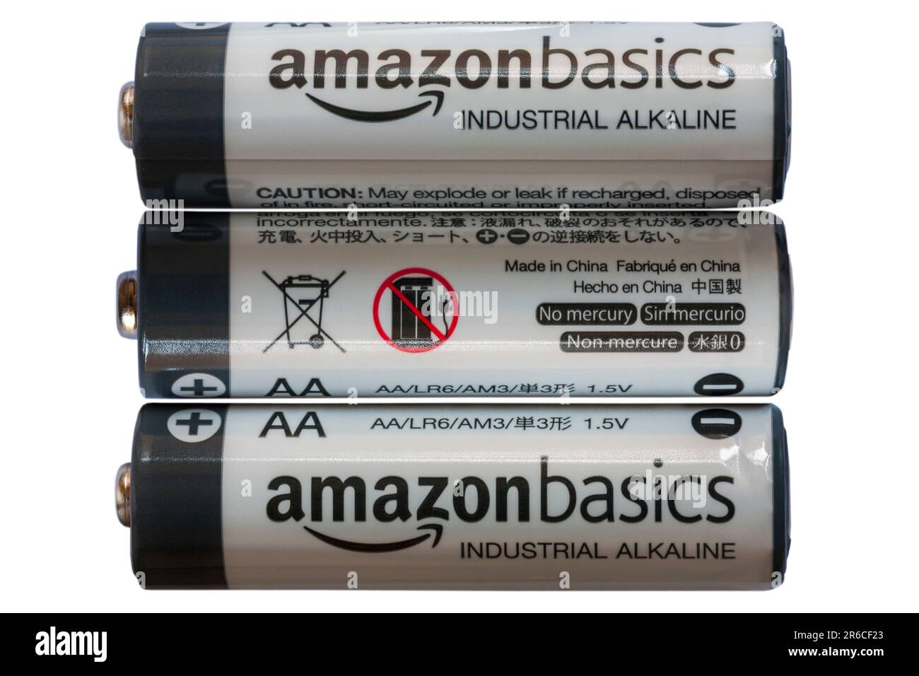 Amazon basics AA batteries isolated on white background Stock Photo Alamy