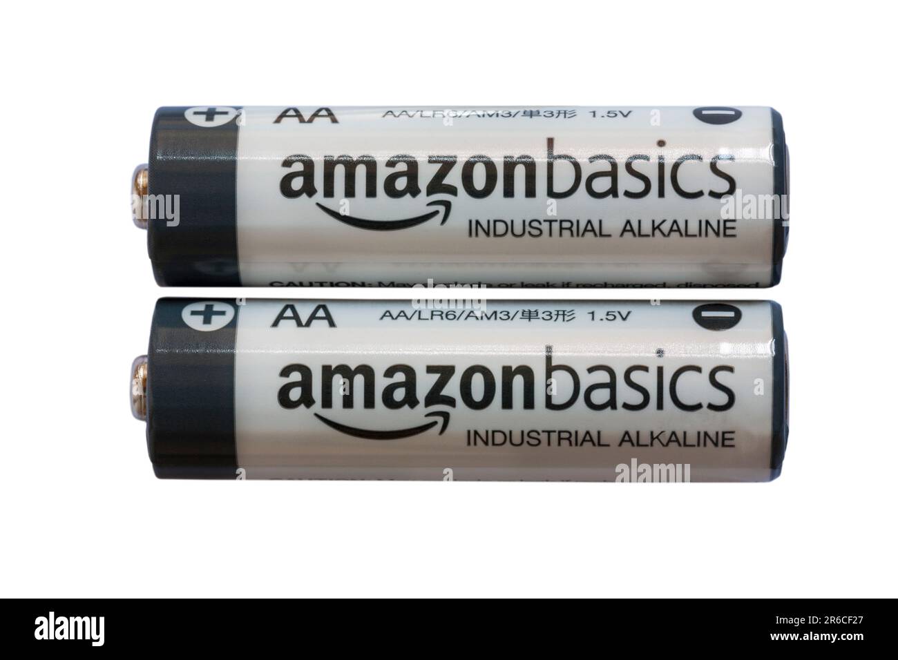 Amazon basics AA batteries isolated on white background Stock Photo Alamy